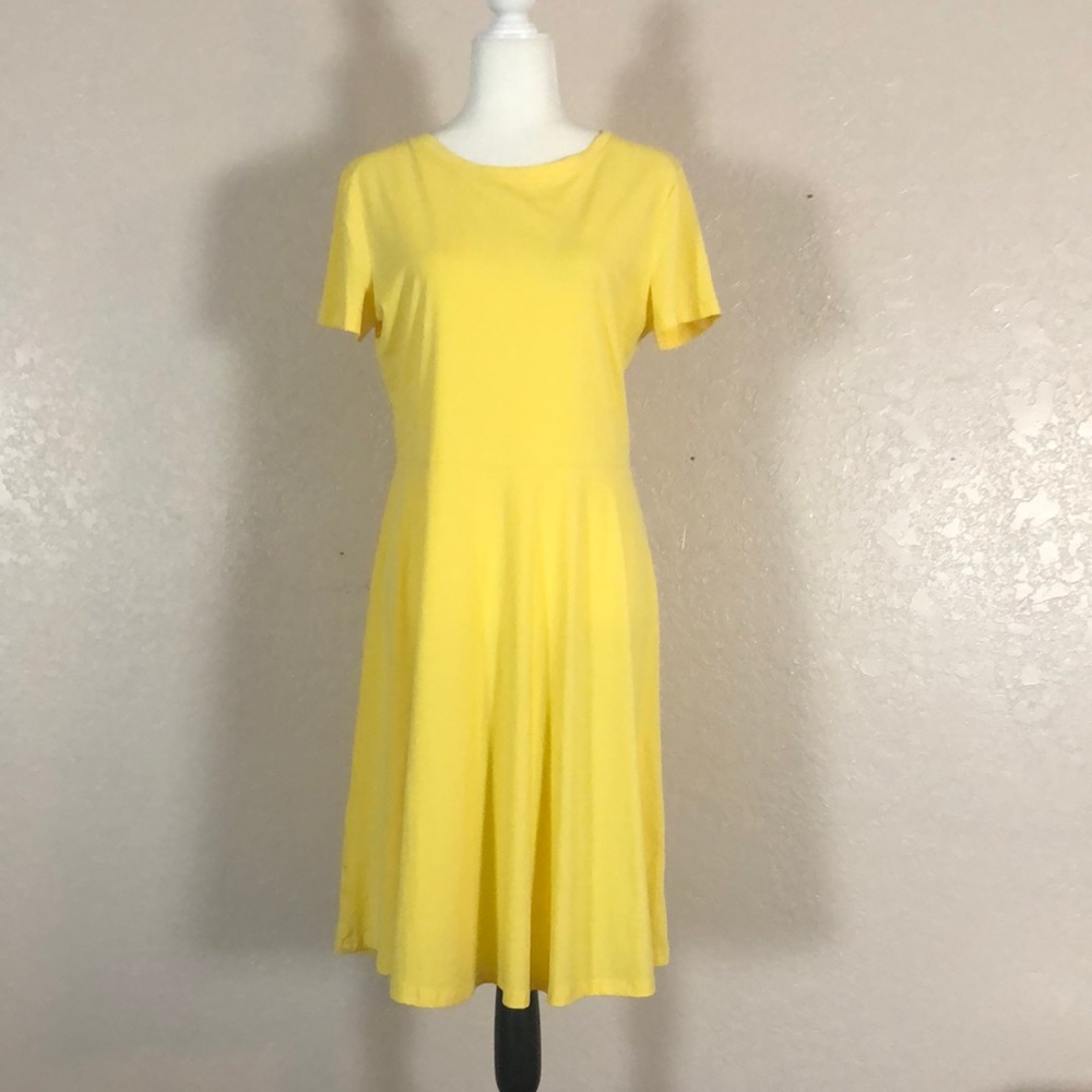 Yellow Short Sleeve Dress